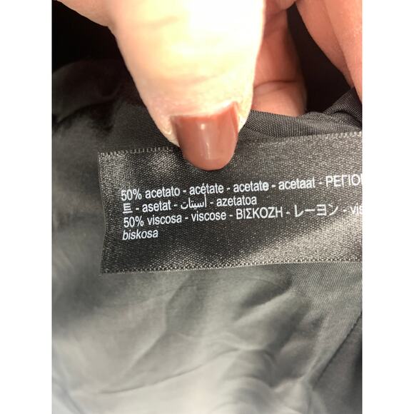 Massimo Dutti Long Line Double Breasted Black Blazer Limited Edition Size 8 NWT - Picture 7 of 13